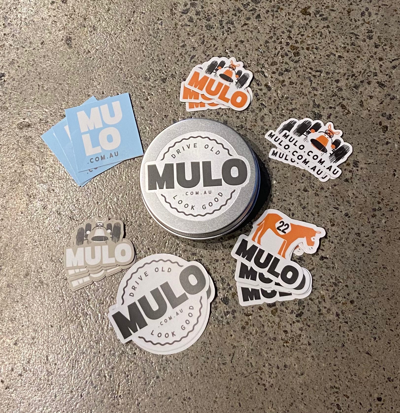 Mulo Sticker MULO Sticker Pack in Tin | MULO – MULO di PROVA