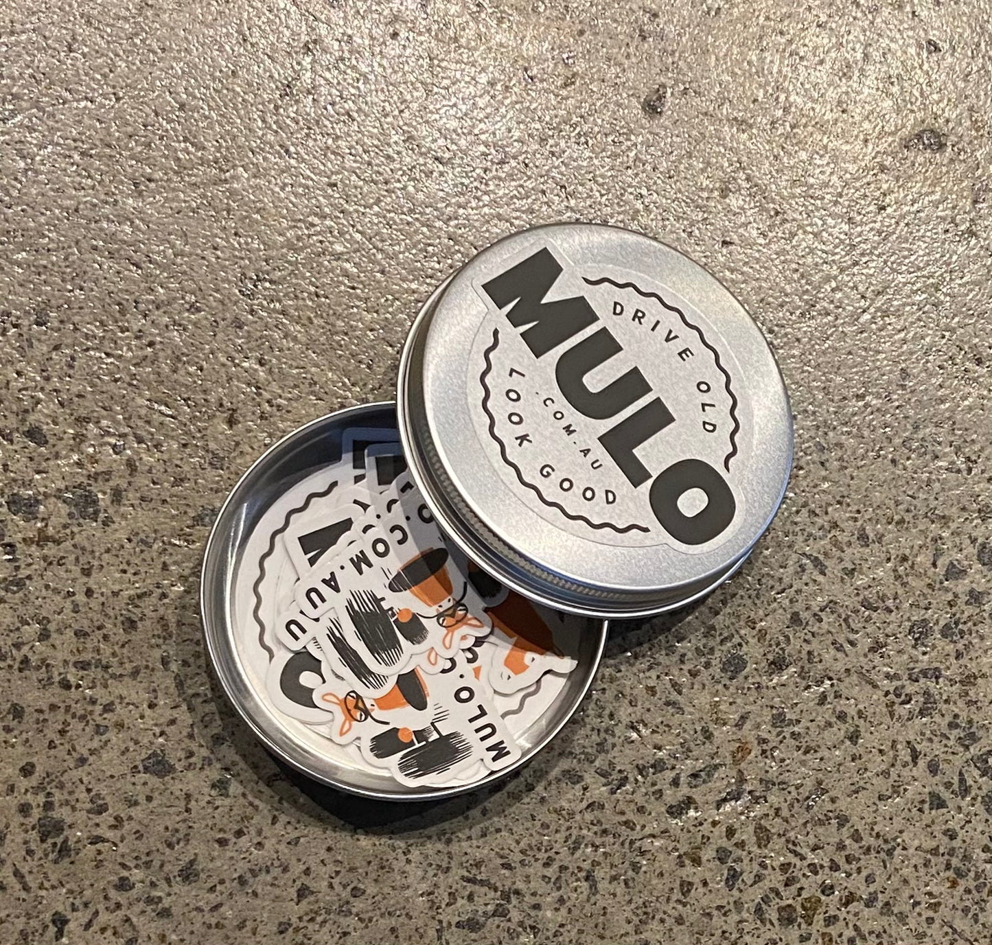 Mulo Sticker MULO Sticker Pack in Tin | MULO – MULO di PROVA